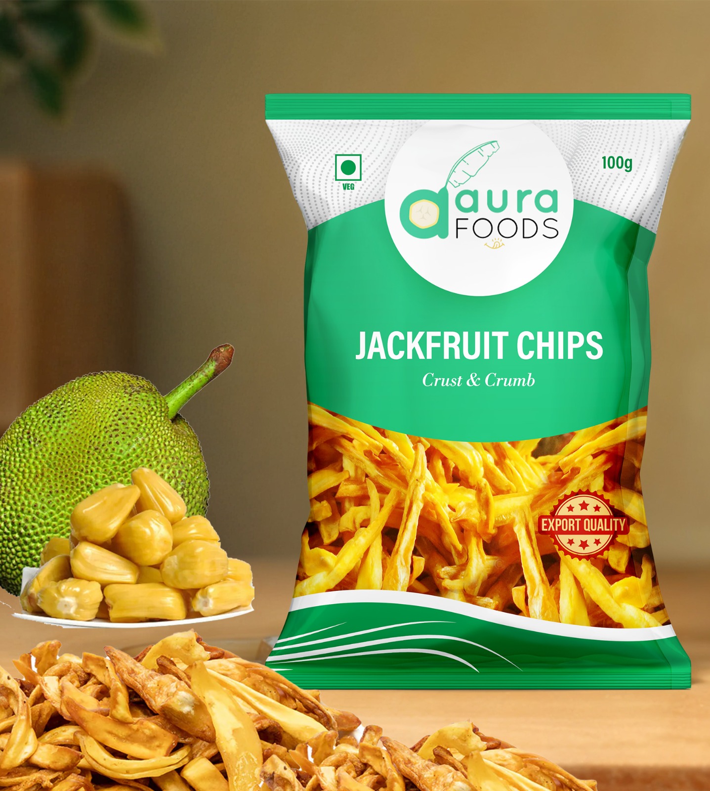 Export-quality jackfruit chips packaging for international markets